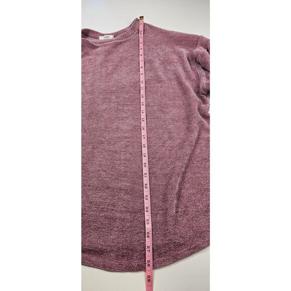 Cherish brushed velour knit pink slub sweater sz L /XL (?) Puff sleeve winter - Picture 5 of 6